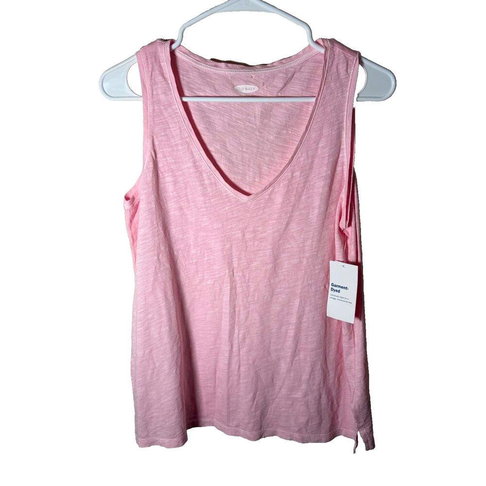 Old Navy Tank Top Women's Small Everywear Pink Round Neck Sleeveless Shirt
